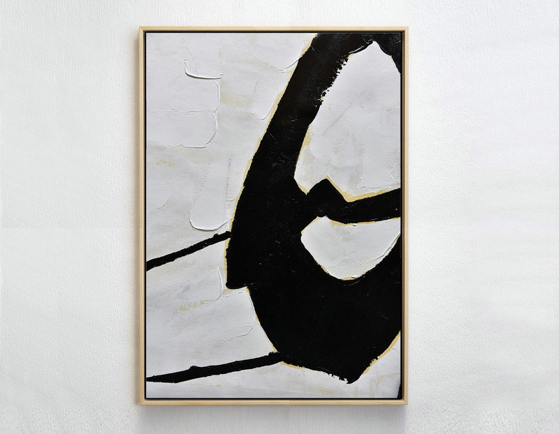 Large Modern Abstract Painting,Minimalist Painting On Canvas, Palette Knife Vertical Minimal Art - Living Room Wall Art